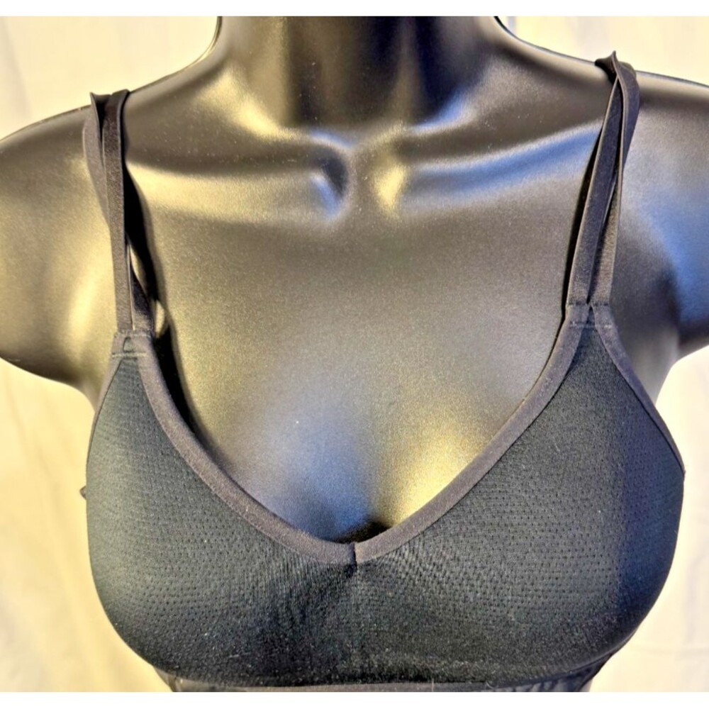 Nike Black Sports Bra Top Teens Women's XS Sporty running Gym Tennis Strappy